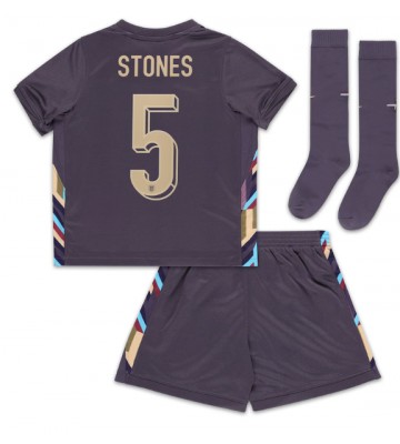 England John Stones #5 Borta Kläder Barn EM 2024 Kortärmad (+ Korta byxor)